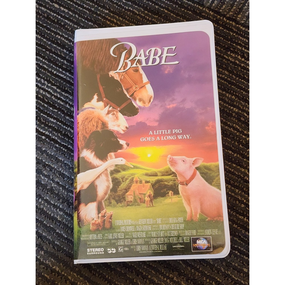 Babe VHS 1996 MCA Universal Home Video Family Classic Movie Clamshell Case G